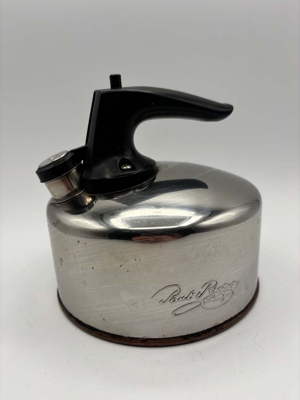 Vintage Paul Revere Ware 1801 Copper Bottom 1 Qt. Whistling Tea Kettle